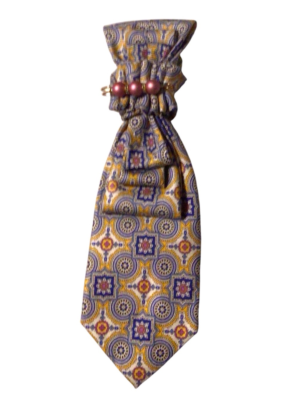 Womens custom made silk tie. Created with a silk tie and customized.